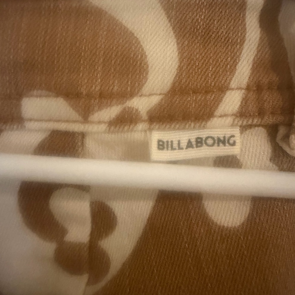 Billabong Cream and Brown Retro Print Pants - Picture 3 of 4